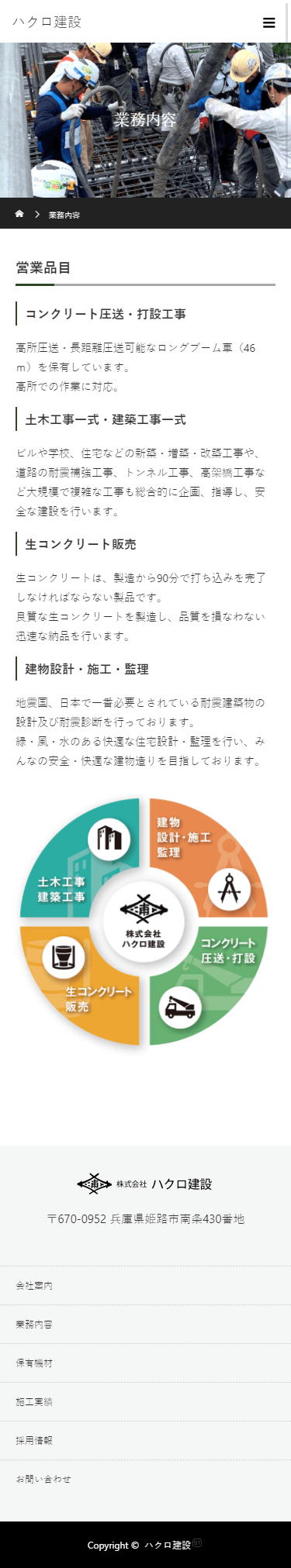 姫路市 株式会社ハクロ建設 ホームページ制作4